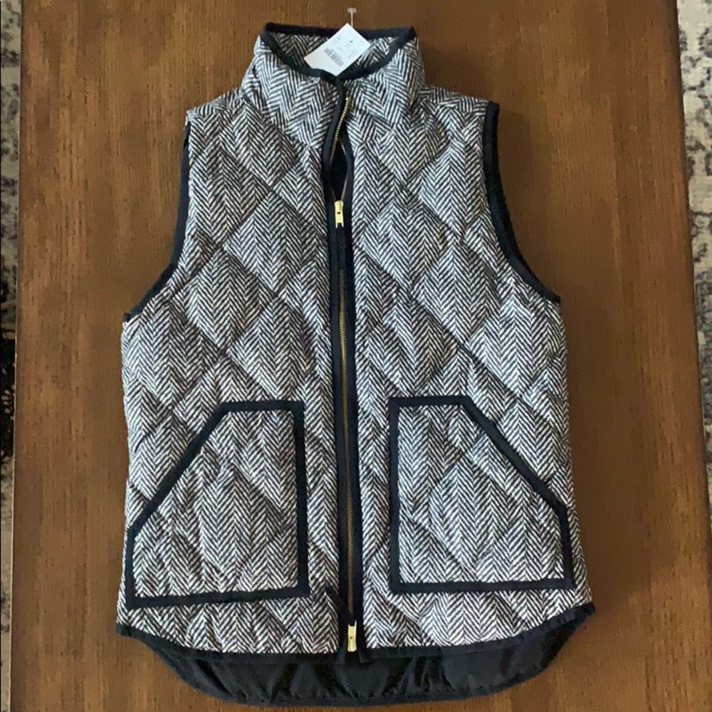 J. Crew Factory Quilted Herringbone Vest